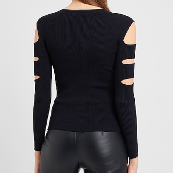 NWT 8 by YOOX RIBBED COTTON CUT-OUT SWEATER - Picture 5 of 6